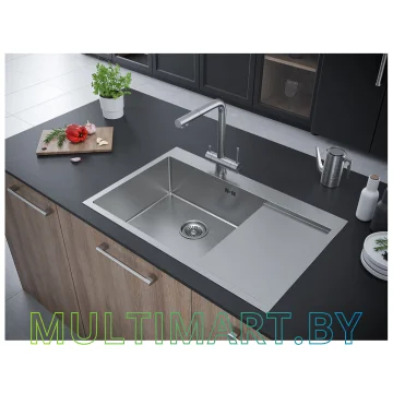 Кухонная мойка Paulmark Atlan PM217851-BSL (нержавеющая сталь) картинка 3